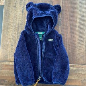 LLBean toddler fleece bear jacket